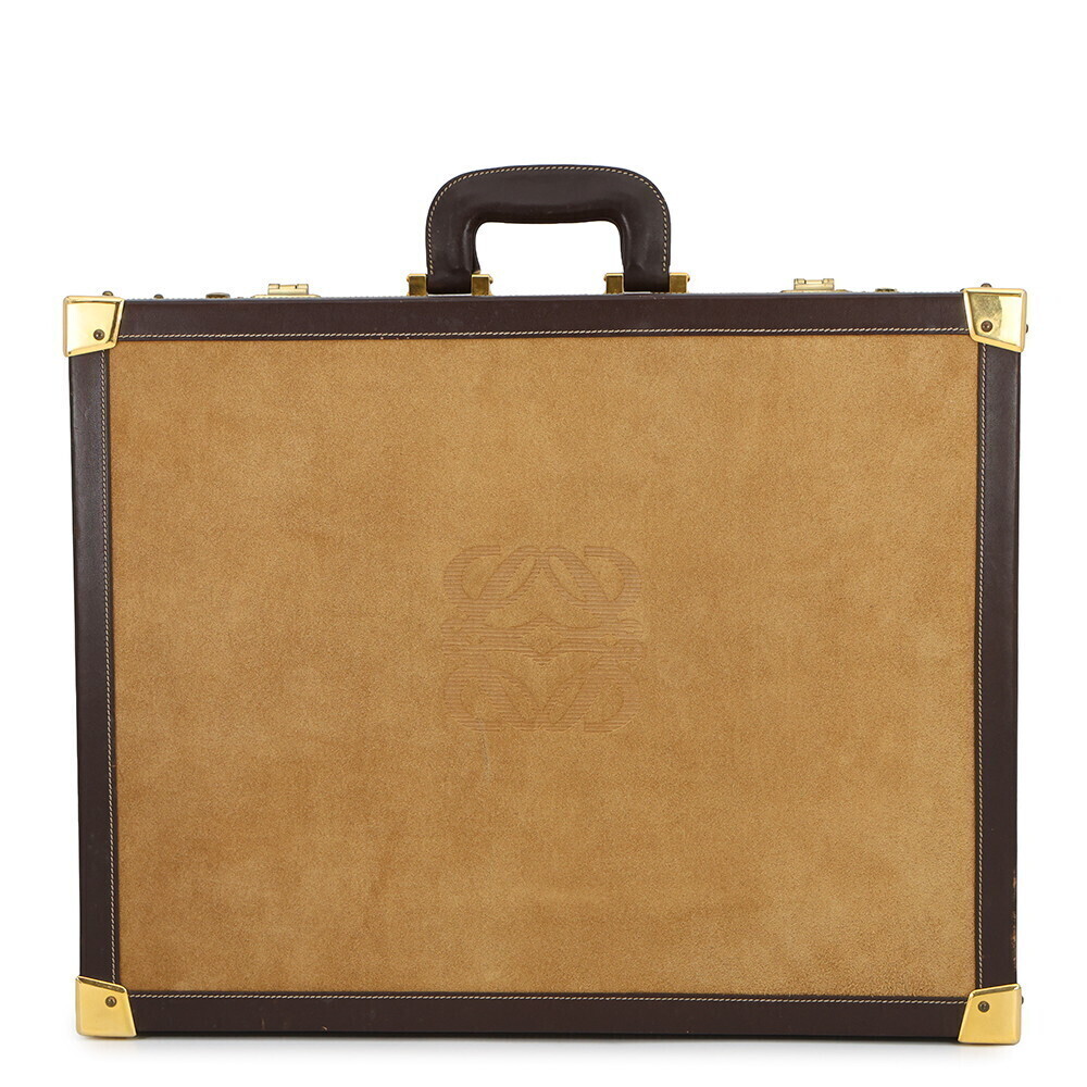 Loewe Trunk Case Anagram Suede Leather Bag
